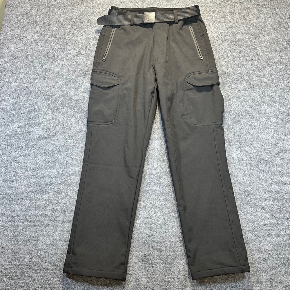 Free Soldier Cargo Pants Mens 30x30 Black Tactical Softshell Fleece Lined Hiking